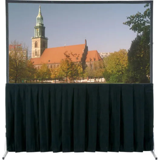 Da-Lite Fast-Fold Skirt Drape 13'1X22'5 UV - Black Panel - Screens and Projectors